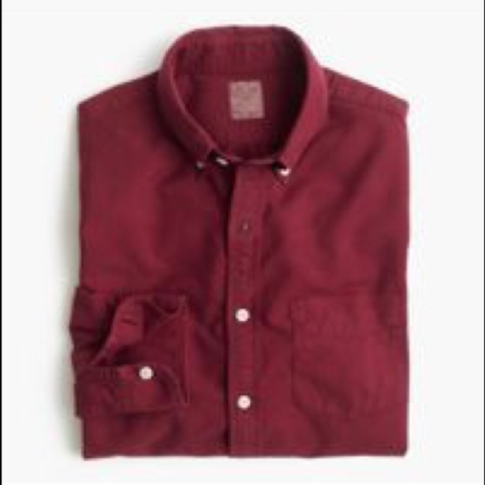 Red JCrew button down. Size small